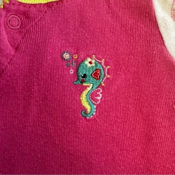 Place Pink and White Footies One Piece with Built-in Feet - Picture 4 of 5